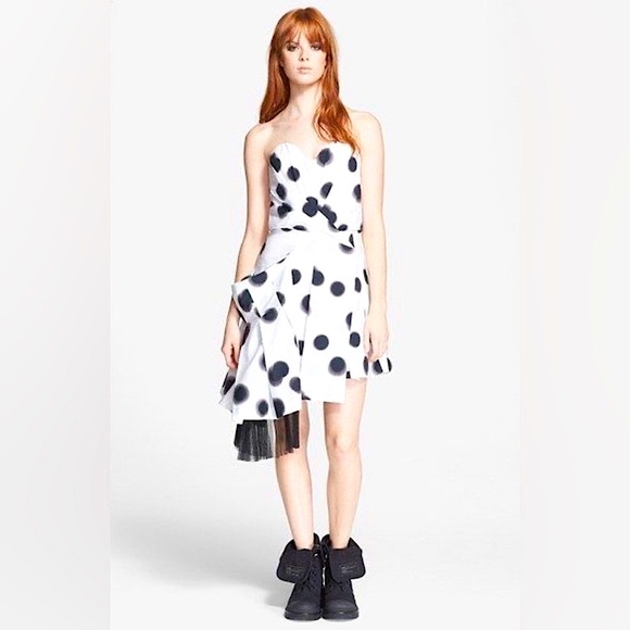 MARC BY MARC JACOBS Blurred Dot stretch-cotton poplin mini dress - Picture 1 of 5